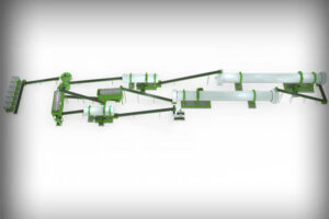 Automatic fecal organic fertilizer production line