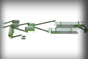 Automatic powder organic fertilizer production line