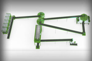 Automatic rabbit manure fertilizer production line