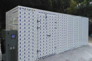 Rolls of dried bean milk creams drying room
