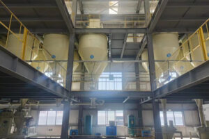 Automatic rubber batching production line